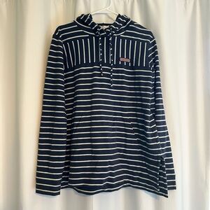 Vineyard Vines Relaxed Hoodie Shep Shirt - Deep Bay Heather